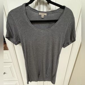 Burberry Brit T-Shirt Women's Medium M Grey Short Sleeve Designer Classic